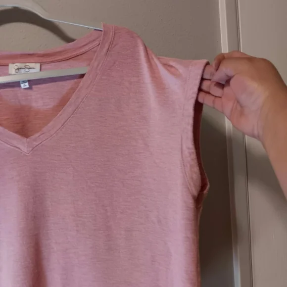 Soft V-Neck Women’s Tee - Pink - Picture 5 of 11